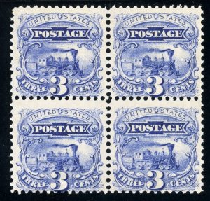 Scott 114 OG MLH FVF US 1869 Pictorial Bank Note Block SCV $1250+