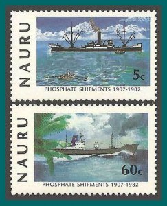 Nauru 1982 Phosphate Ships, MNH  #252,255,SG267,SG270
