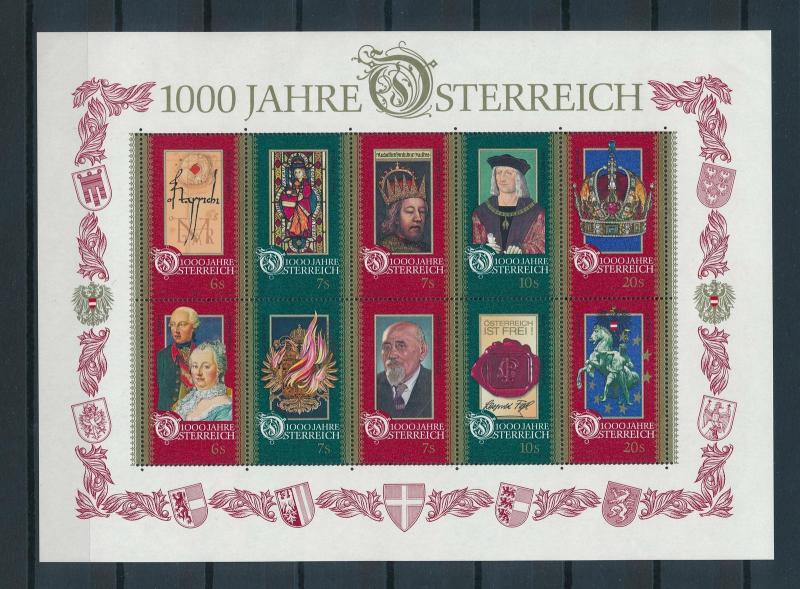 [19152] Austria Österreich 1996 1000 years Austria Miniature Sheet MNH