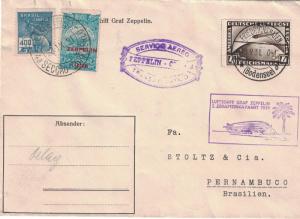 Germany C37 Graf Zeppelin Flight Cover. Germany To Brazil  #02 GERMC37