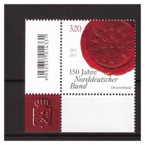 GERMANY 2017 NORTH GERMAN CONFEDERATION 1v  MNH