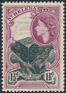 St Helena 1953 1½d Black & Reddish Purple SG155 MH
