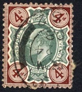 KEVII 4d Green and Brown Fine used cat from 20