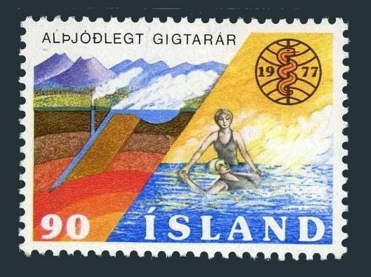 Iceland 502 two stamps,MNH.Michel 526. World Rheumatism Year 1977.