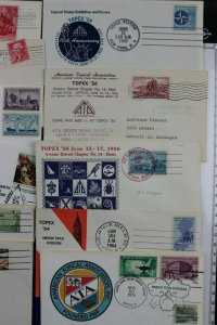 TOPEX ATA convention philatelic cachet cover expo lot US stamp show 1950-1970s