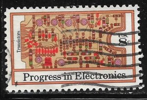 USA 1501: 8c Transistors and Printed Circuit Board, used, F-VF