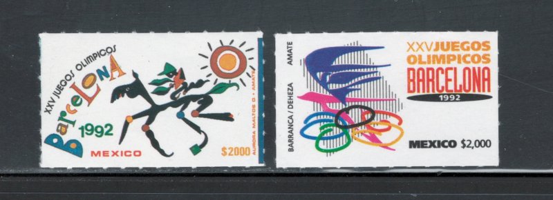 Mexico 1992 Summer Olympics Barcelona Scott # 1718 - 1719 MNH
