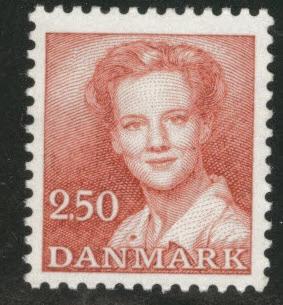 DENMARK  Scott 706 MNH** 1983 2.50kr orange red stamp