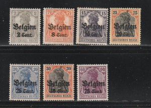 Belgium N10, N13, N15, N17-N19 Under German Occupation MH, Surcharges