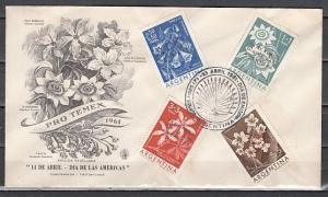 Argentina, Scott cat. B31-B34. Various Flowers issue. First day cover. ^