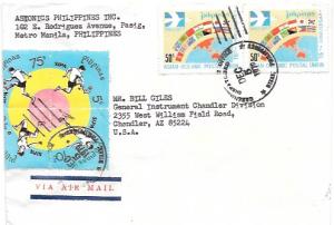 Philippines envelope - nice pair and block of 4, 1979.