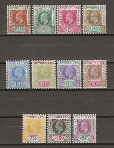 SEYCHELLES 1906 SG 60/70 MINT