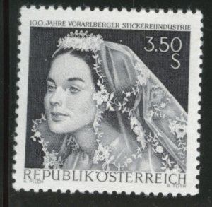 Austria Scott 811 MNH** 1968 Embroidered Veil stamp