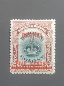 Brunei 6 F-VF MH. Scott $ 55.00