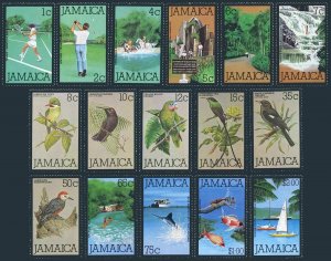 Jamaica 465-481,MNH.Mi 466-481. Tourism 1979-1980.Tennis,Waterfalls,Birds,Fish,