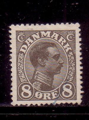 Denmark Sc 99 1920 8 ore Christian X stamp used