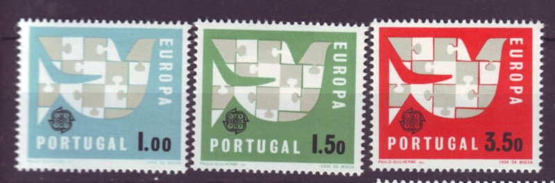 J22045 Jlstamps  1963 portugal set mh #906-8 europa