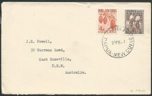 PAPUA NEW GUINEA 1961 cover ex MINJ........................................39403