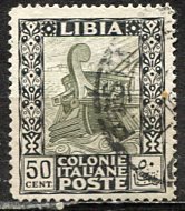 Libya; 1921: Sc. # 27: O/Used Single Stamp