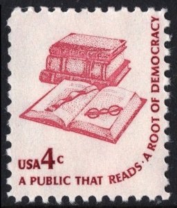 SC#1585 4¢ Books & Eyeglasses Single: Shiny Gum (1977) MNH