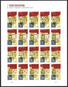 United States #5276-5279 (50¢) STEM Education(2018). Full mini-sheet of 20. MNH