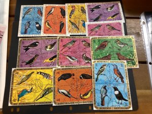 ICOLLECTZONE Burundi 337-42, C132-137 Birds Set XF used (C300-601)(2)