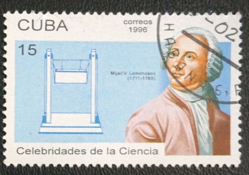 CUBA Sc# 3717 SCIENTISTS science  LOMONSOV 15c  1996 used cto