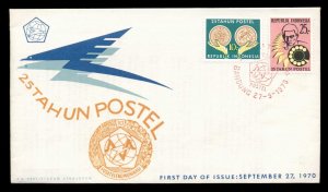 Indonesia 1970 25th anniversary of the postal service FDC