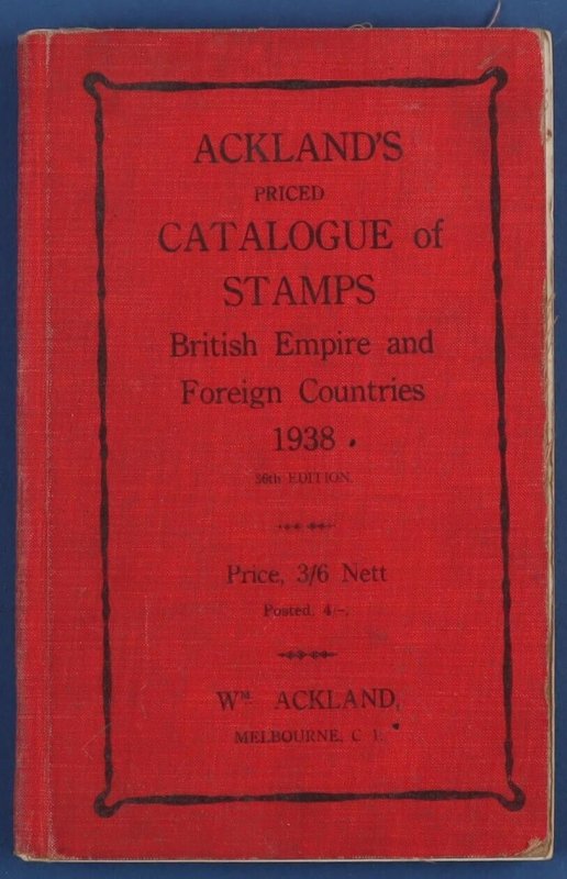 CATALOGUES 1938 Acklands Priced Catalogue British Empire & Foreign Countries.