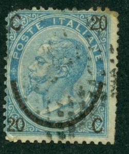 Italy 1863 #34 U SCV(2020)=$4.00