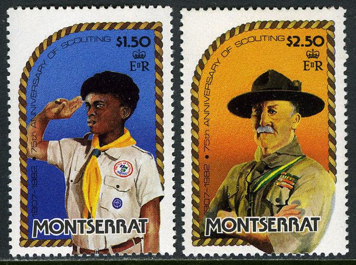 Montserrat 487-488, MNH. Scouting Year. Scout, Lord Boden-Powell, 1982