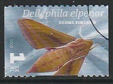 2008 Finland - Sc 1314c - used VF - 1 single - Deilrphilia elpenor