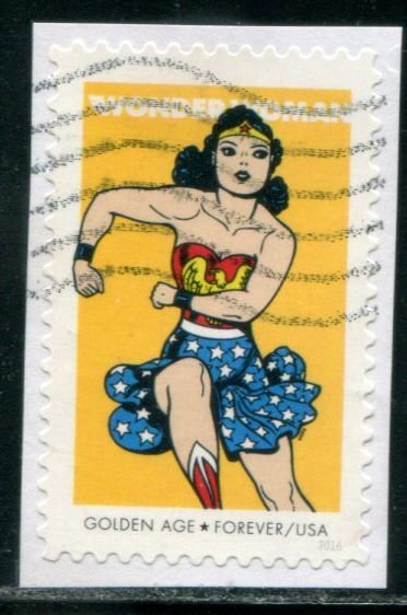 5152 US (47c) Wonder Woman SA, used on paper