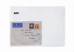 GB GEZIRA STATE AIRMAIL Dorset Underpaid Cover SUDAN Hassa Heissa 1939 AN341