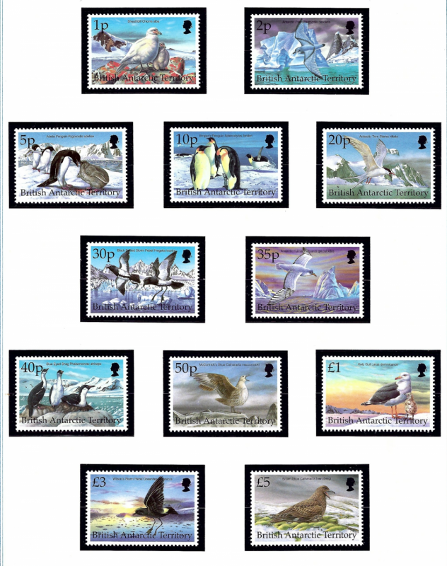 Brit Ant Terr 263-74 MNH 1998 Anarctic Birds