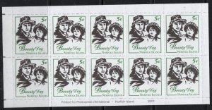 Thematic stamps NORFOLK IS 2001 BOUNT DAY 760 PANE OF 10 mint