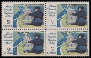 US 1322 Mary Cassatt 5c block (4 stamps) MNH 1966