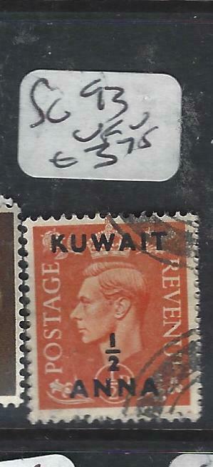 KUWAIT   (P2804B) ON   GB  KGVI   1/2A/1/2D  SG 93   VFU