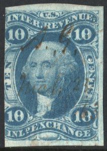 R36a 10¢ Revenue: Inland Exchange: Imperforate (1862) Used