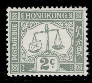 HONG KONG QEII SG D6a, 2c grey, NH MINT.