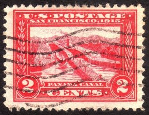 1913, US 2c, Panama canal, Used, Sc 398