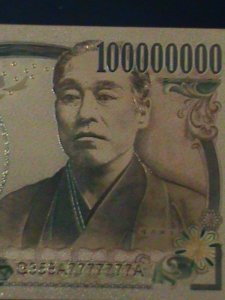 ​JAPAN-ONE MILLION YAN-24K GOLD REPLICA NOTE WITH CERITIFICATE OF AUTHENICITY