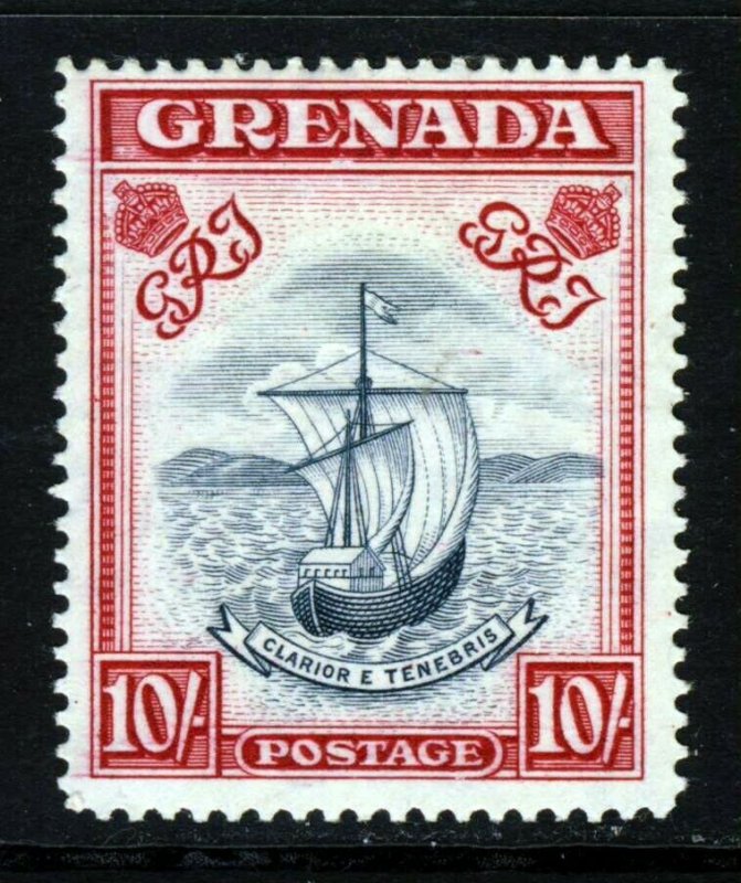 GRENADA KG VI 1943 Slate-Blue & Carmine Narrow 23.5mm Printing P.14 SG 163b MINT