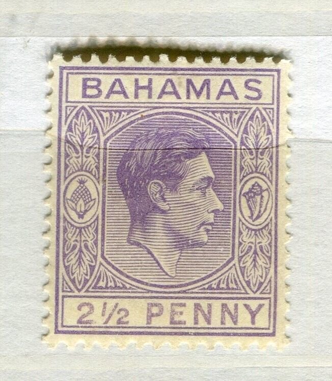 BAHAMAS; 1938 early GVI issue fine Mint hinged Shade of 2.5d. value