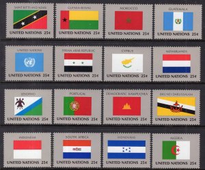 UN New York 554-569 Flags MNH VF