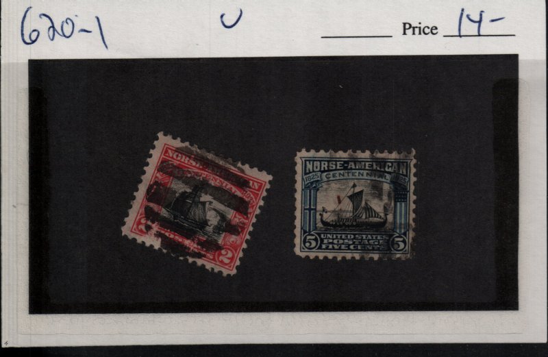 US 620-621 Used Norse American Issue