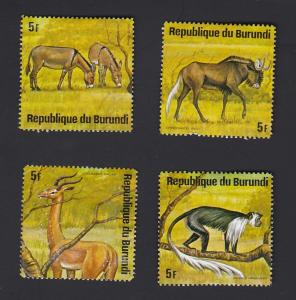 Burundi #482a, 482b, 482c, & 482d used set of 4 