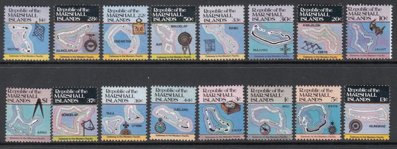 Marshall Islands 35-49A Maps MNH VF