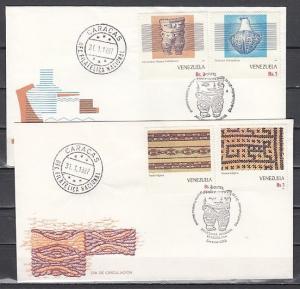 Venezuela, Scott cat. 1380-1383. Crafts & Pottery issue. 2 First day Covers. ^