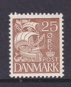Denmark Scott 234, 1934 Engraved Caravel 25o,  F/VF MNH. Scott $60